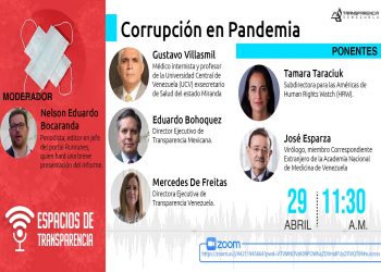 Espacios de Transparencia abordará la corrupción en tiempos de COVID-19