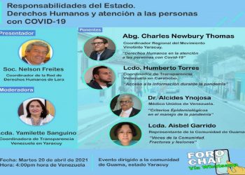Yaracuy │Promueven foro sobre los derechos de las personas con COVID-19